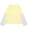 Yellow Y2k-Style Long-Sleeve "Faux-Layered" Top