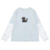 Cartoon Cat Casual Long Sleeve