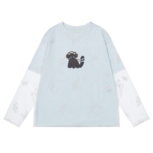Cartoon Cat Casual Long Sleeve