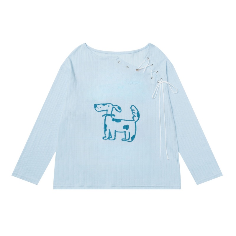 Trendy Puppy Print Long Sleeve